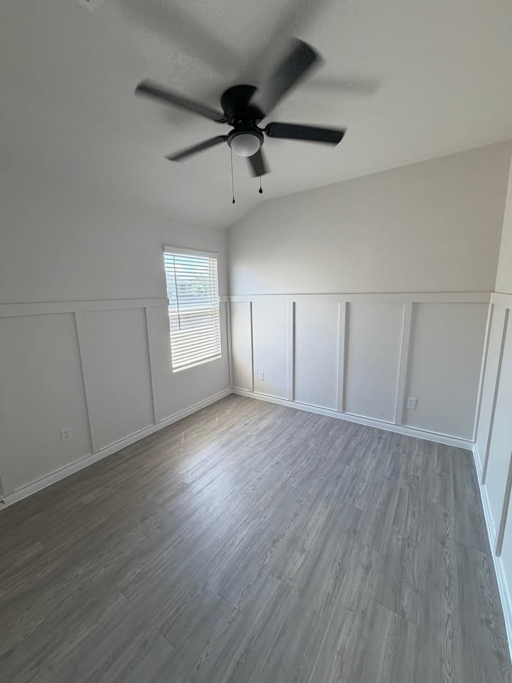 Bedroom with wall detailing
