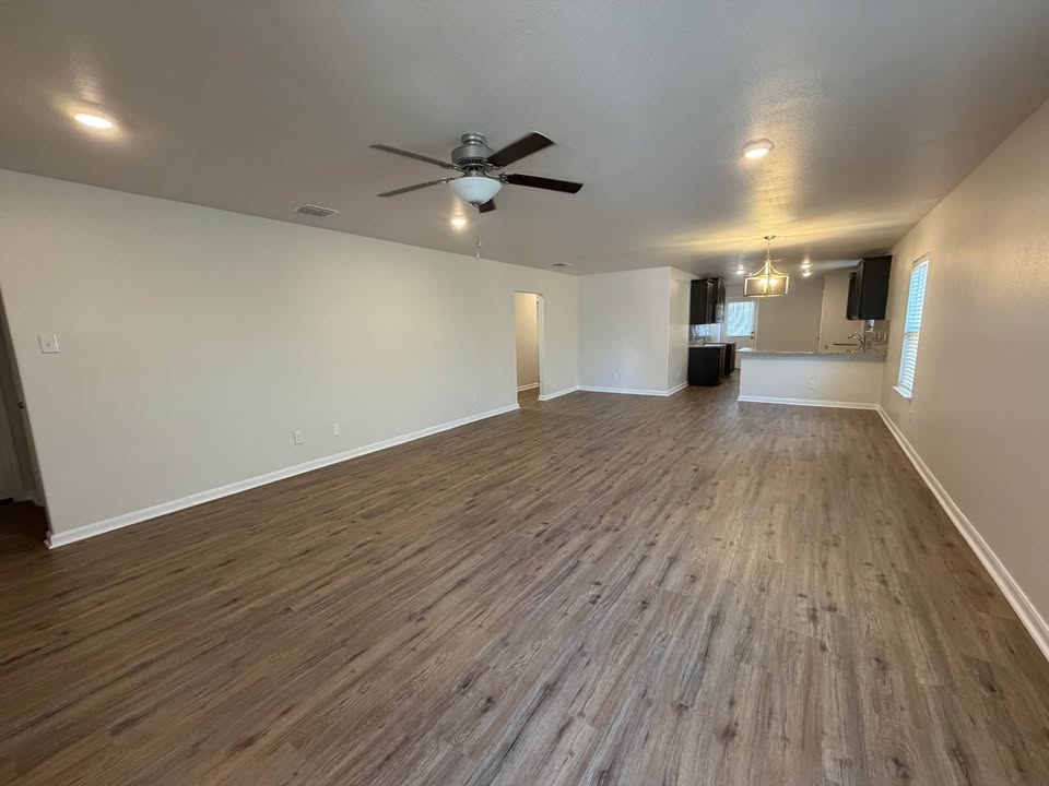 Living room and kitchen