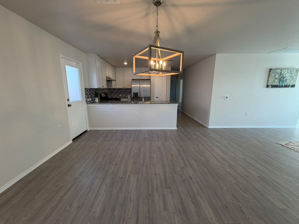 Dining area and kitchen