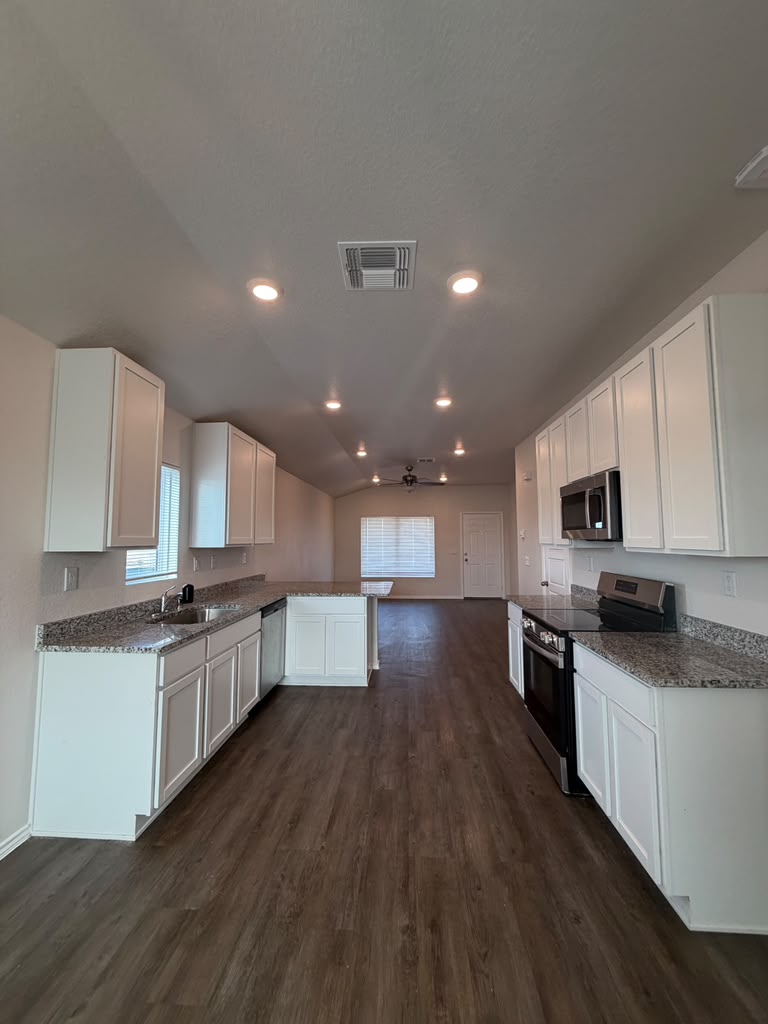 Kitchen and living area